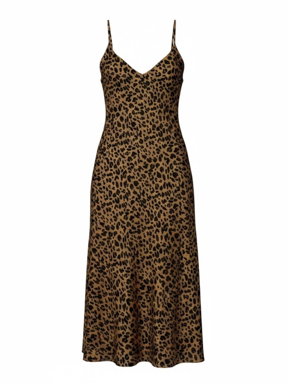 a new day Leopard Print Midi Slip Dress - Tan and Black